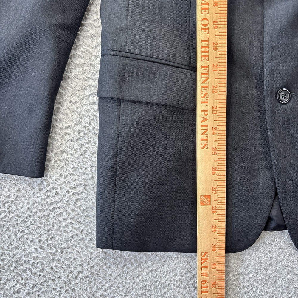 John Varvatos Loft Blazer Mens 38R Dark Gray Blend Blazer Sports Coat Jacket - Picture 4 of 16